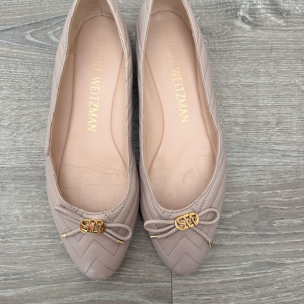 Stuart Weitzman Women's Tan Ballet Flats